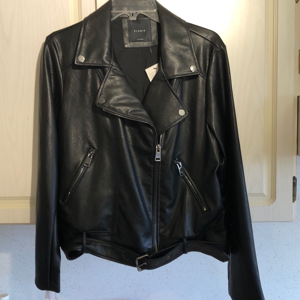 Women’s Faux Moto Leather Jacket Black Hautelook